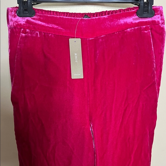 💘💓👛NWT J. Crew Bright Pink Velvet Pants - Picture 3 of 11